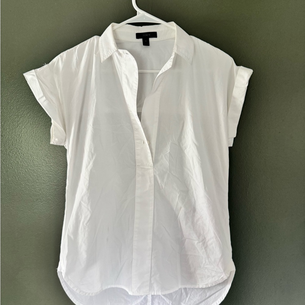 White Short-Sleeve dress Shirt